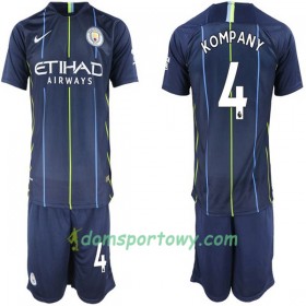 Koszulka Manchester City Kompany 4 Dziecięcy Wyjazdowe Koszulki Piłkarskie 2018-2019 Krótki Rękaw